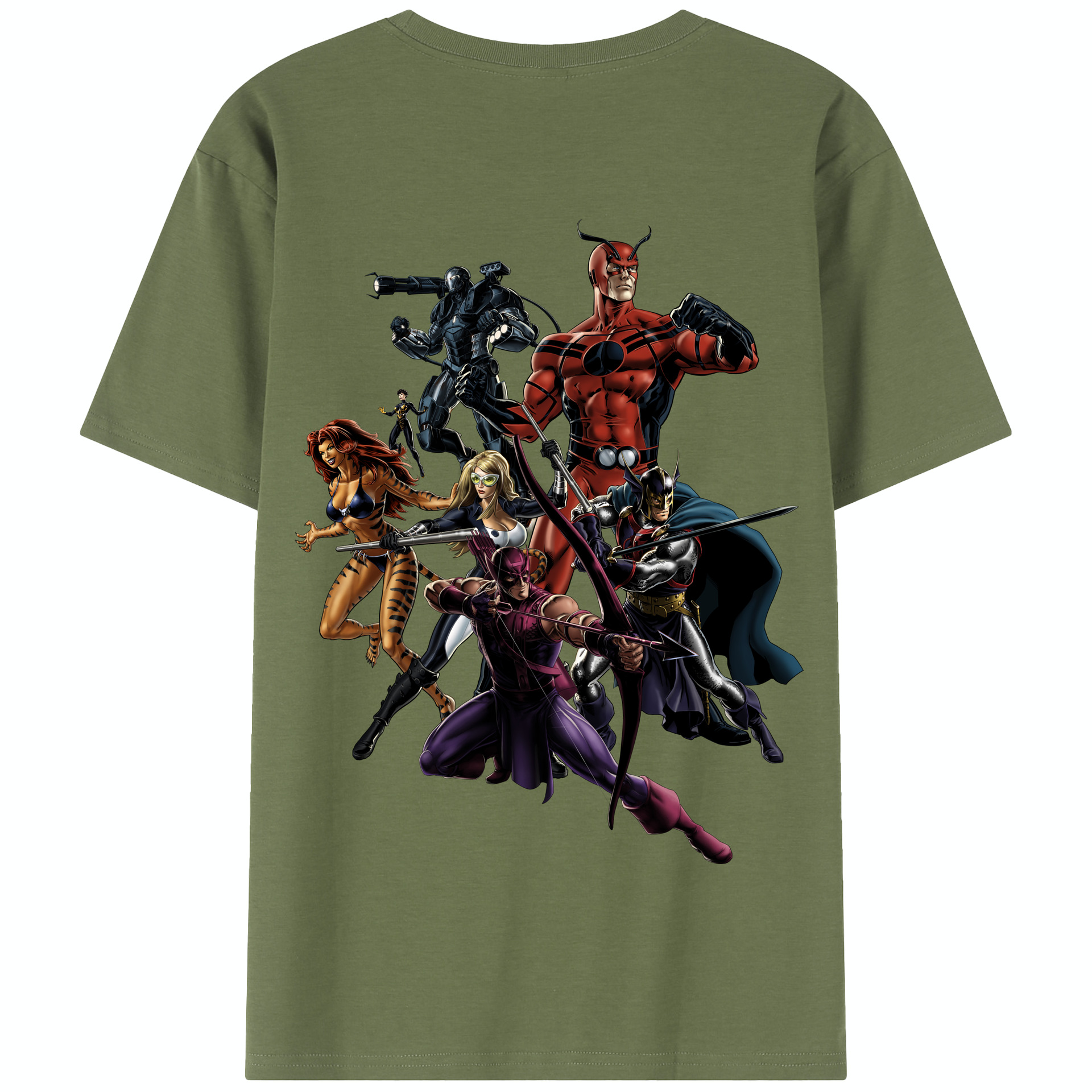 （画像用） アベンジャーズ The Avengers 綿100％半袖Tシャツ（背面プリント）